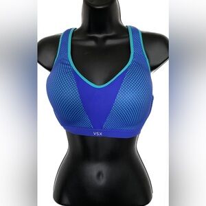 VSX BLU/GRN Wired Sports Bra, 32DD *P1061